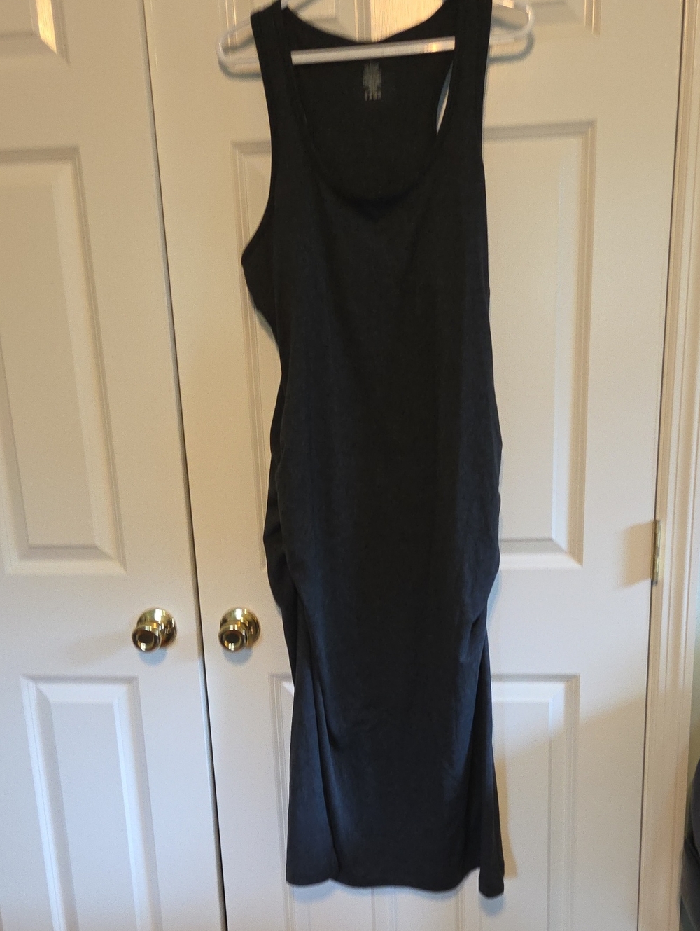 Up West Women's Sleeveless Dark Grey Tank Maxi Dress